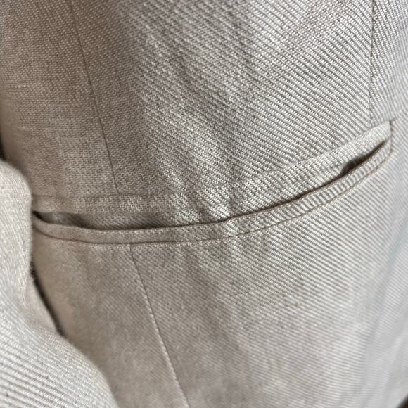 Talbots Irish Linen Blazer 12 Career Business Office Academia Quiet Luxury Date - Picture 5 of 7